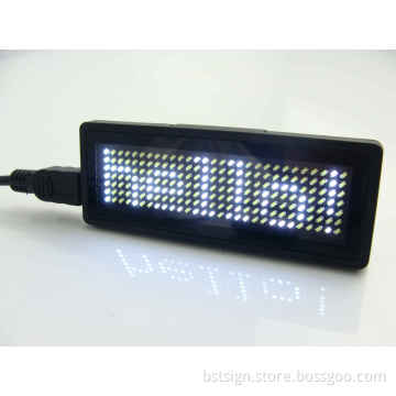 White Color LED Name Badge (BST729TAW)